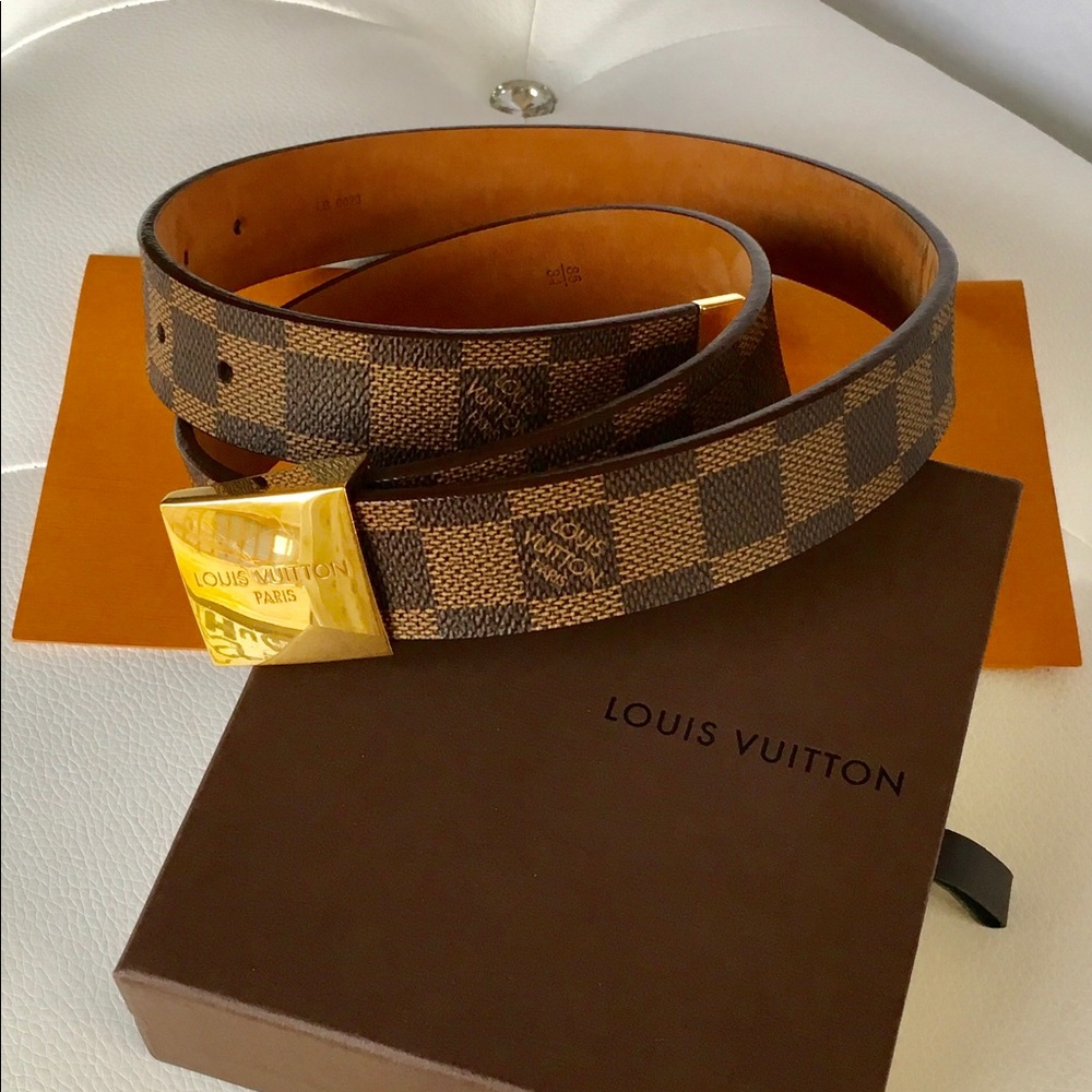 Authentic Louis Vuitton Damier 85/34 Belt - Picture 1 of 8